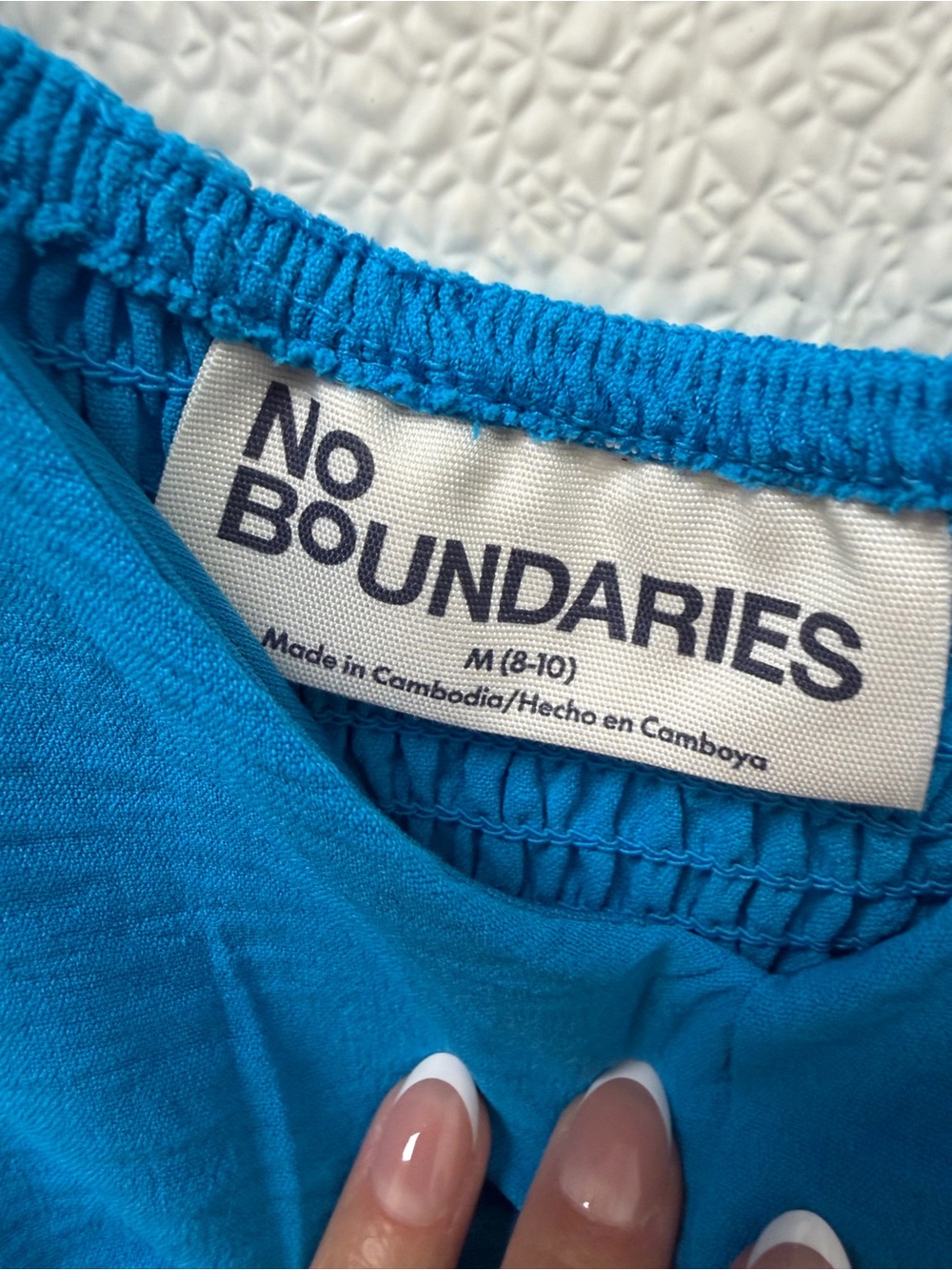 No Boundaries Turquoise Blue Ruffle Tank - Picture 2 of 2